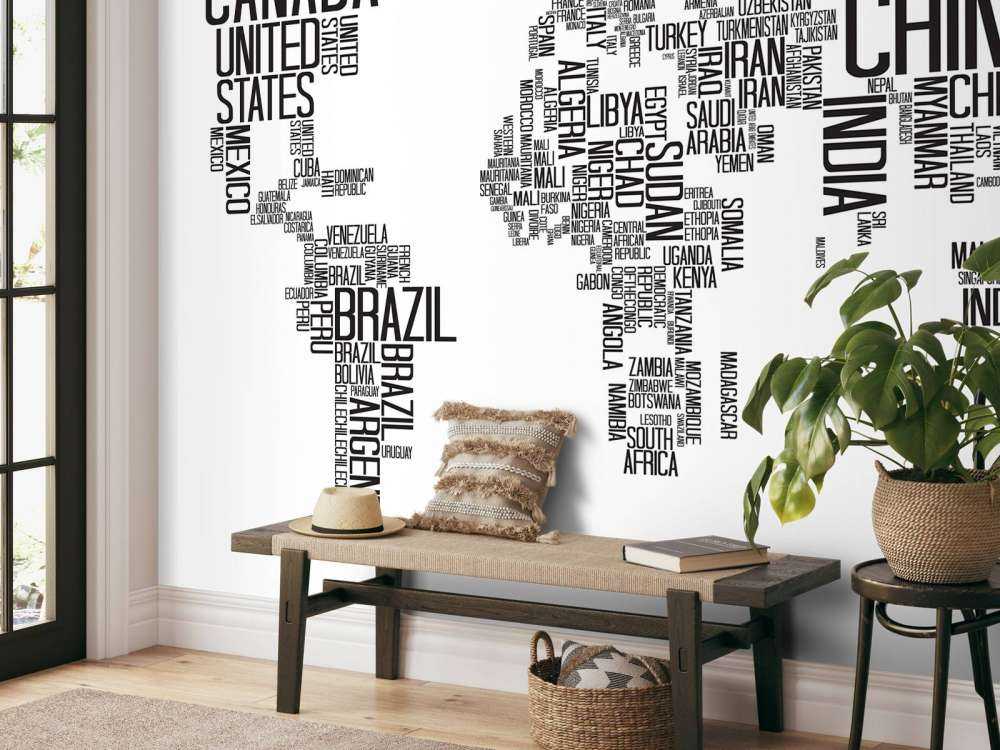 Typograficzna mapa świata