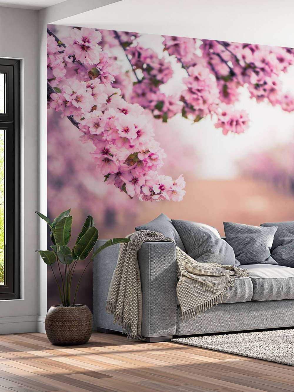 Fioletowe kwiaty japońskie