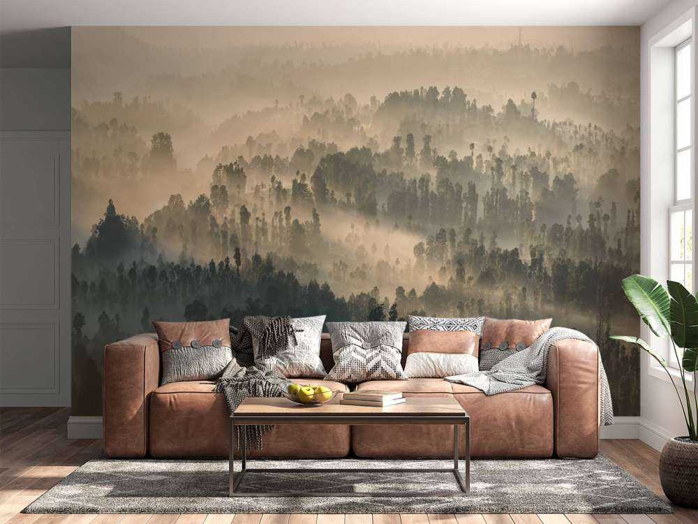 Mgliste góry w Indonezji