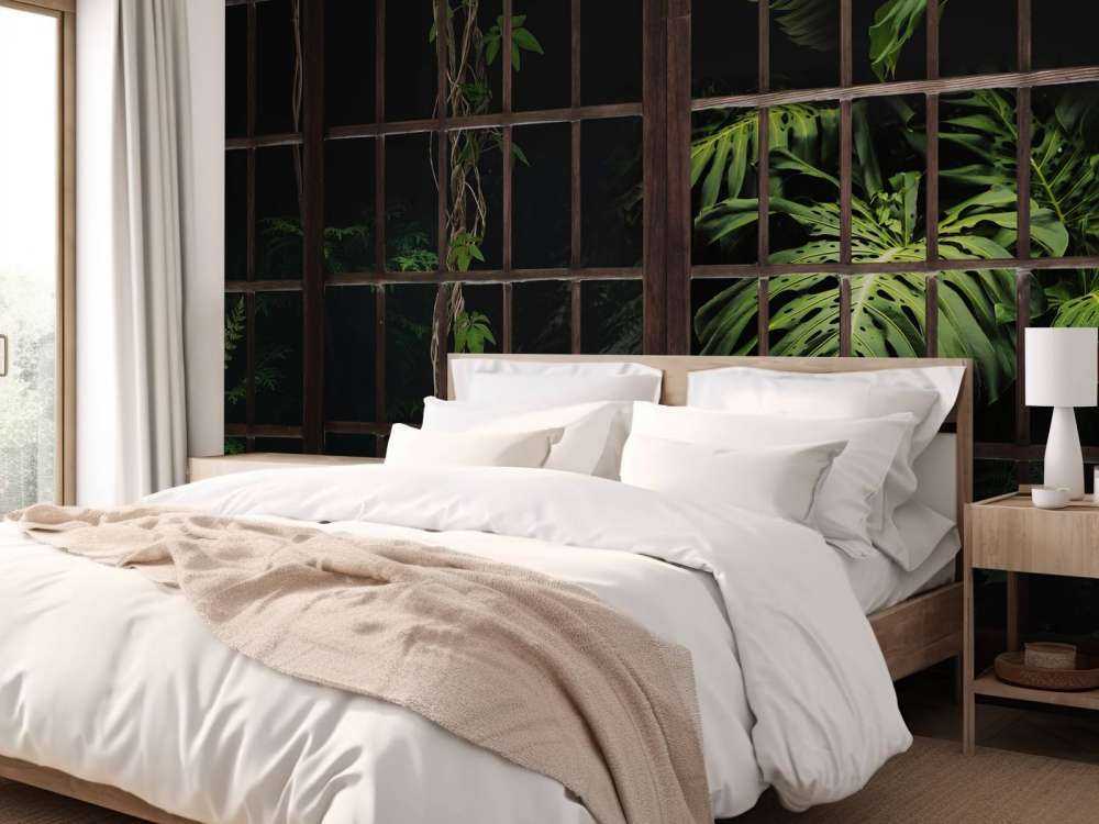 Rośliny botaniczne za oknami