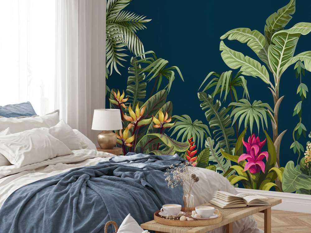 Kwiaty i drzewa w dżungli