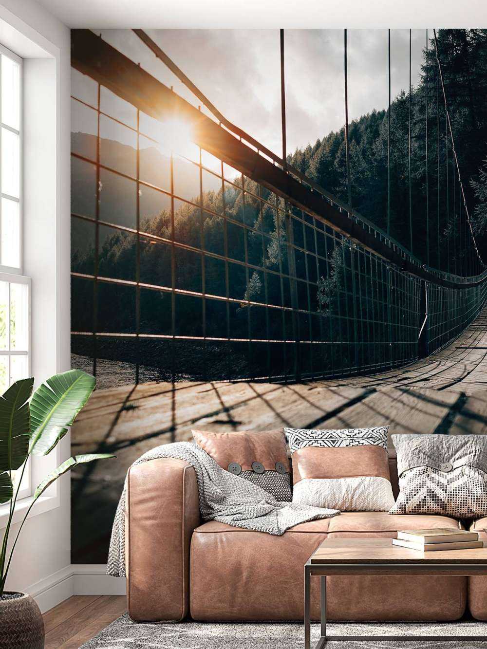 Most wiszący stalowy