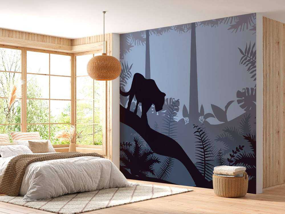 Leopard w błękitnej dżungli