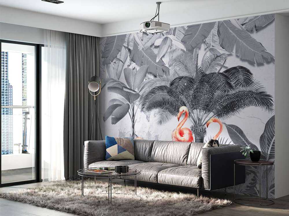 Dżungla z flamingami