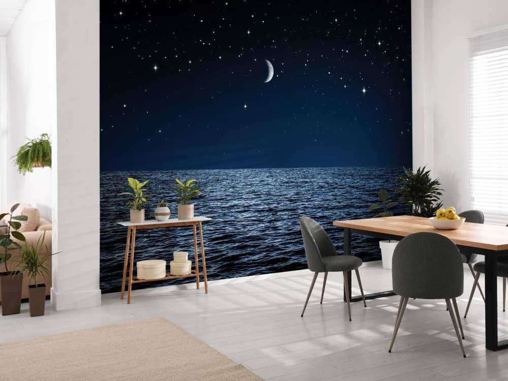 Gwieździste niebo nad morzem