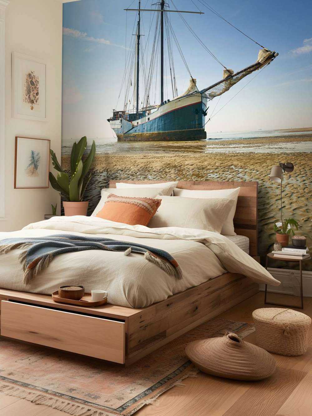 Statek na pływakach błotnych