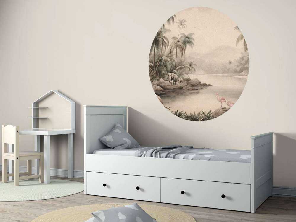 Krajobraz dżungli ze zwierzętami