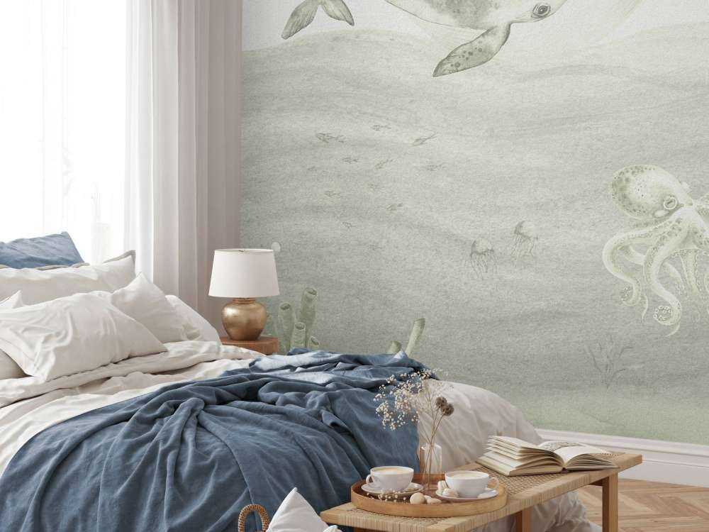 Podwodny świat w kolorze zielonym