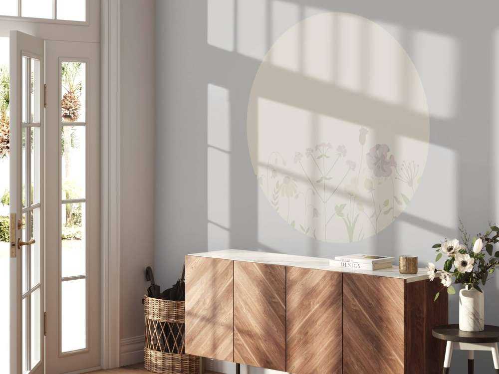 Pole kwiatów beż i stary róż