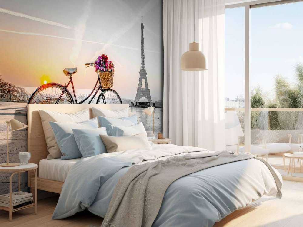 Zachód słońca na wieży Eiffla