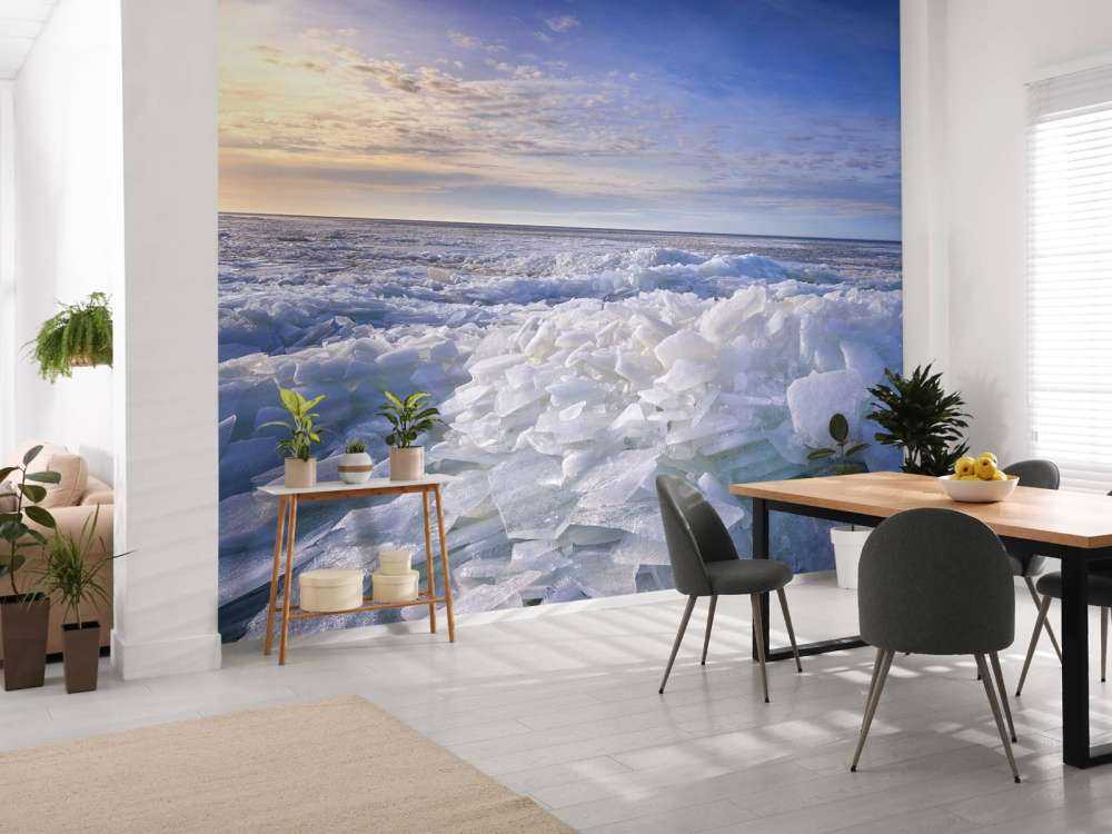 Kruszący się lód na Ijsselmeer