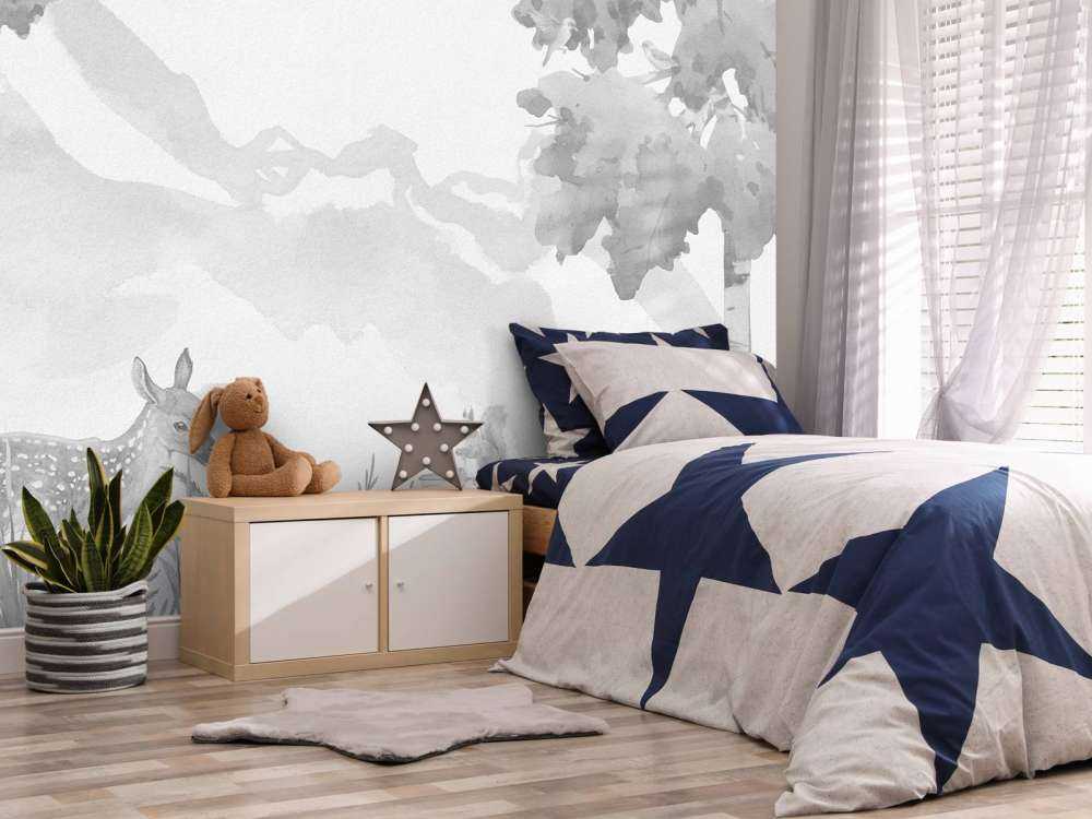 Jeleń w odcieniach szarości