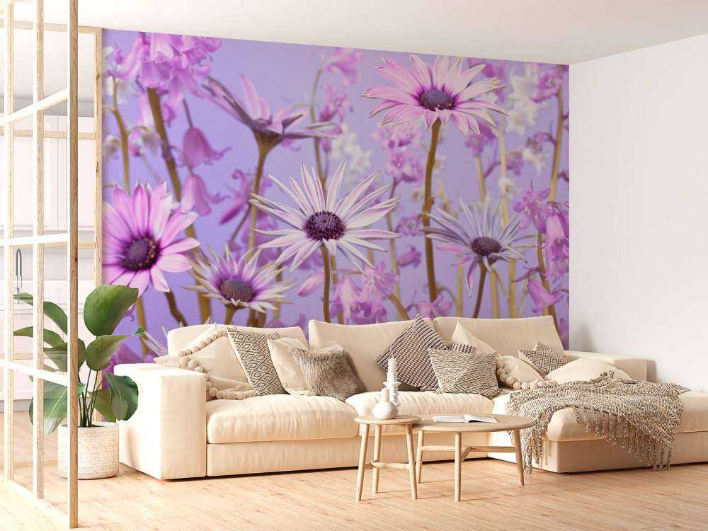 Kolorowe fioletowe kwiaty