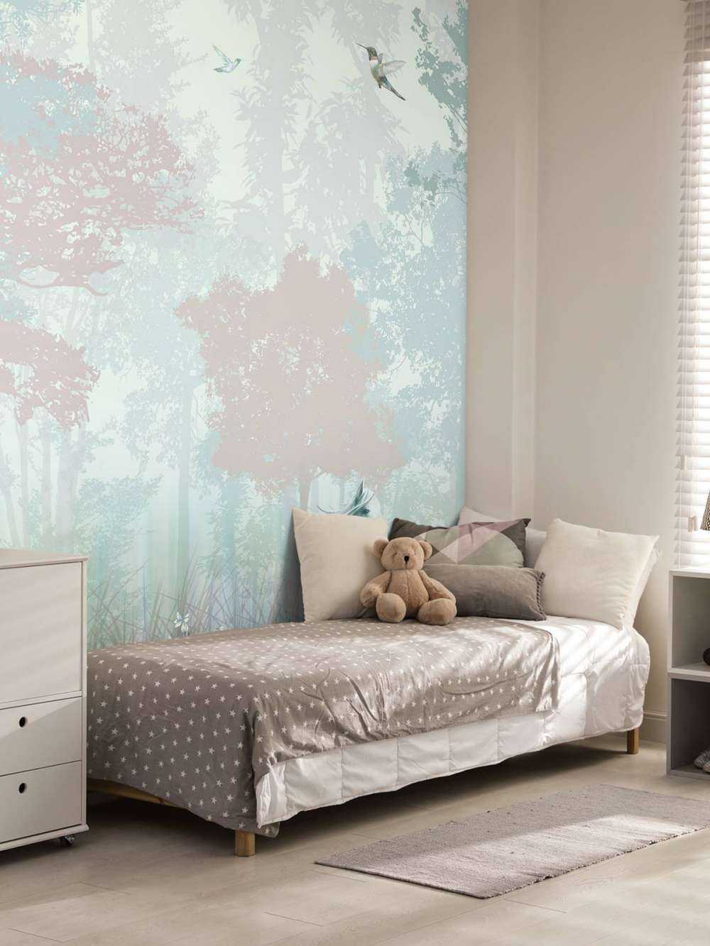 Niebieski i różowy las