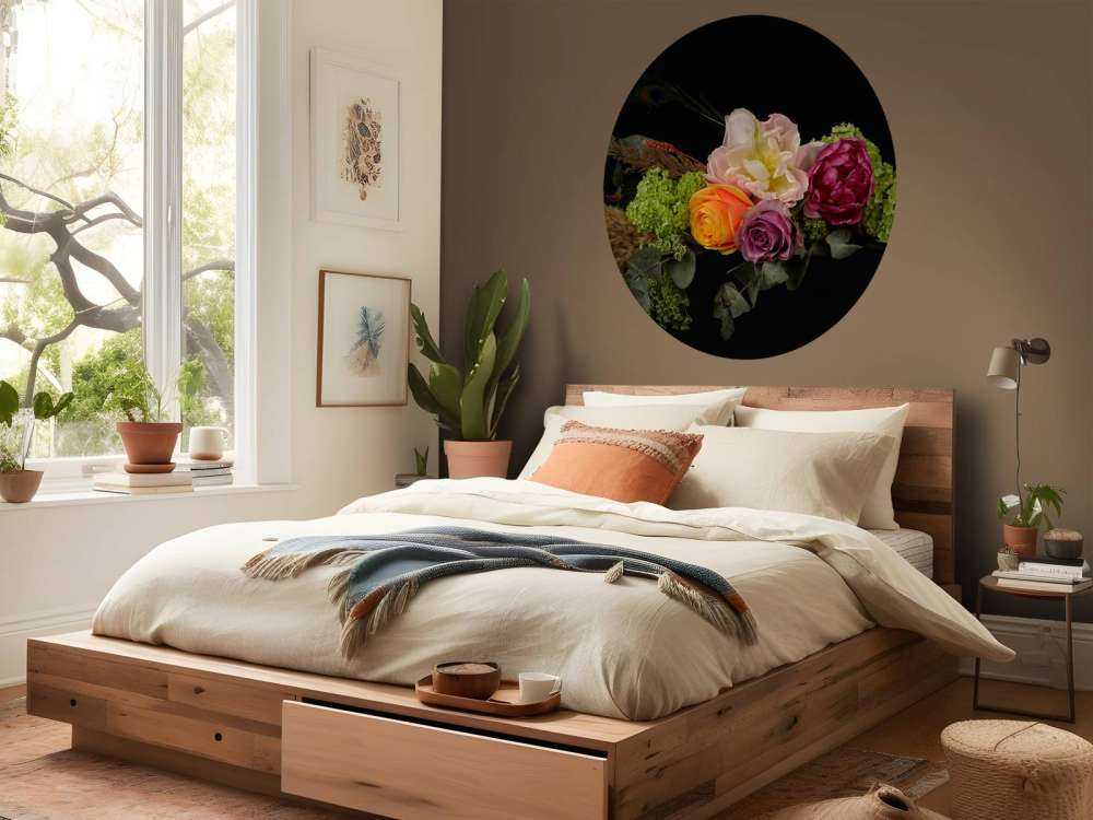 Wianek z kwiatów z piór