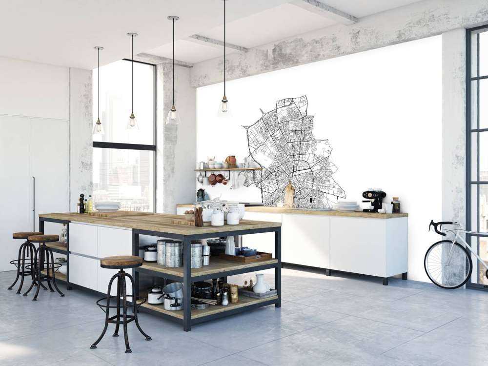 Mapa Eindhoven, biała
