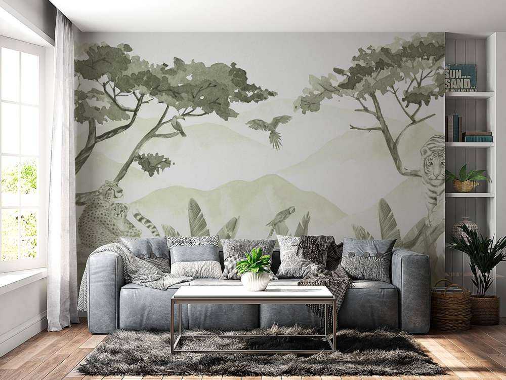 Drapieżniki w dżungli na zielono