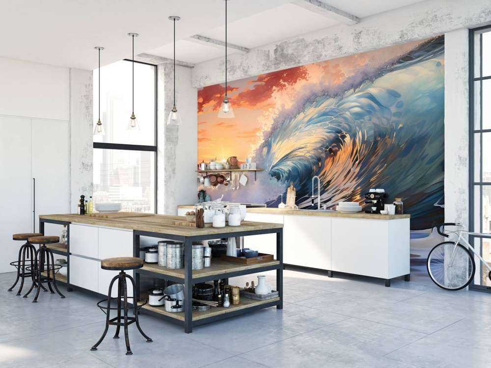 A Wave over the Sunset