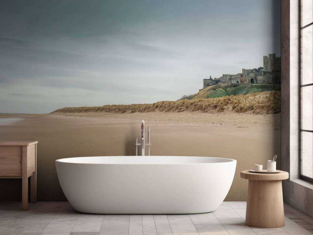 Bamburgh Castle, Northumberland coast line