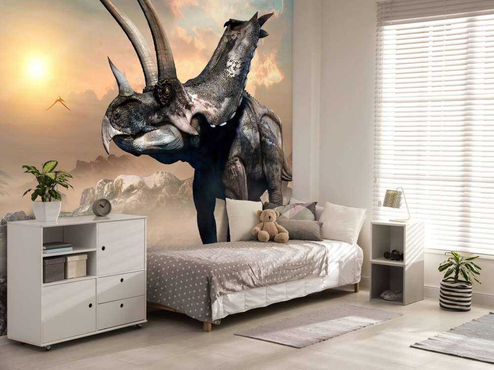 Dinozaur w porannej mgle