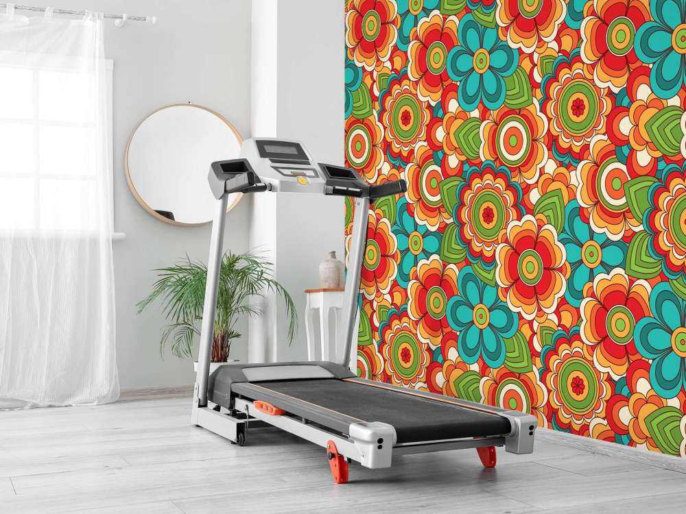 Kolorowe kwiaty w stylu retro