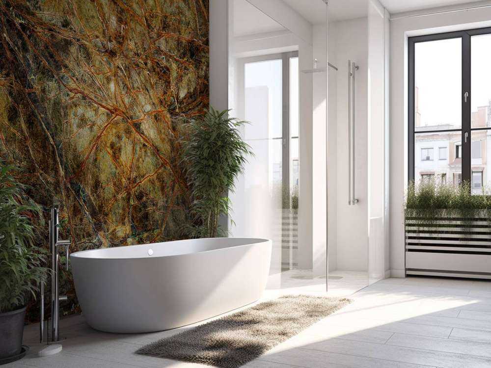 Marmur z kolorowymi żyłkami