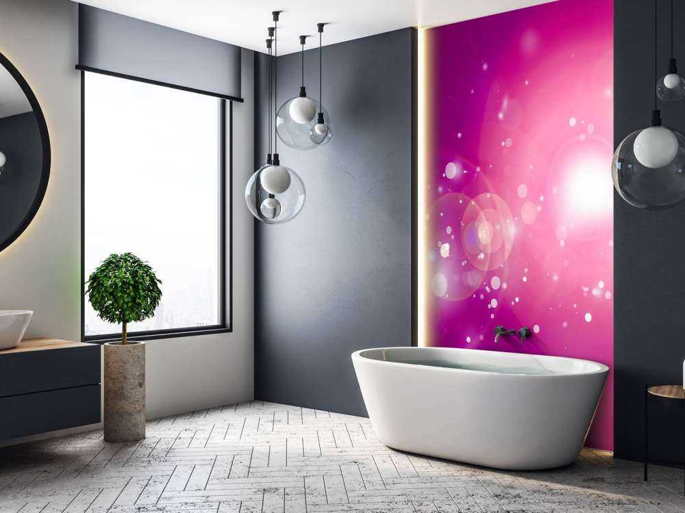 Różowa lampka z brokatem