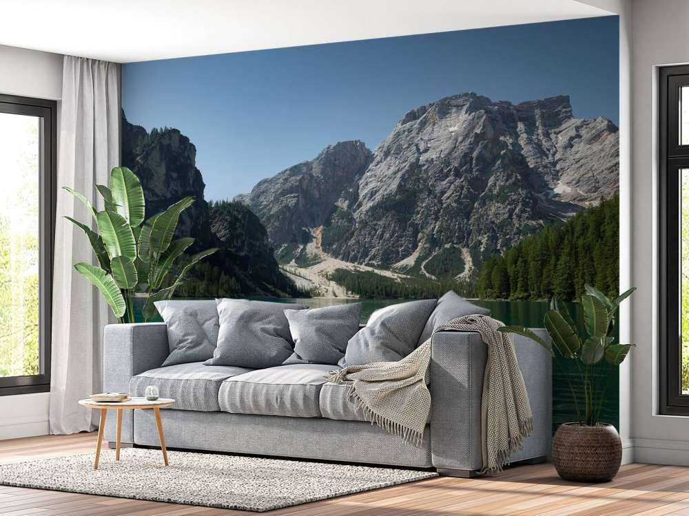 Lago di Braies z łodzi