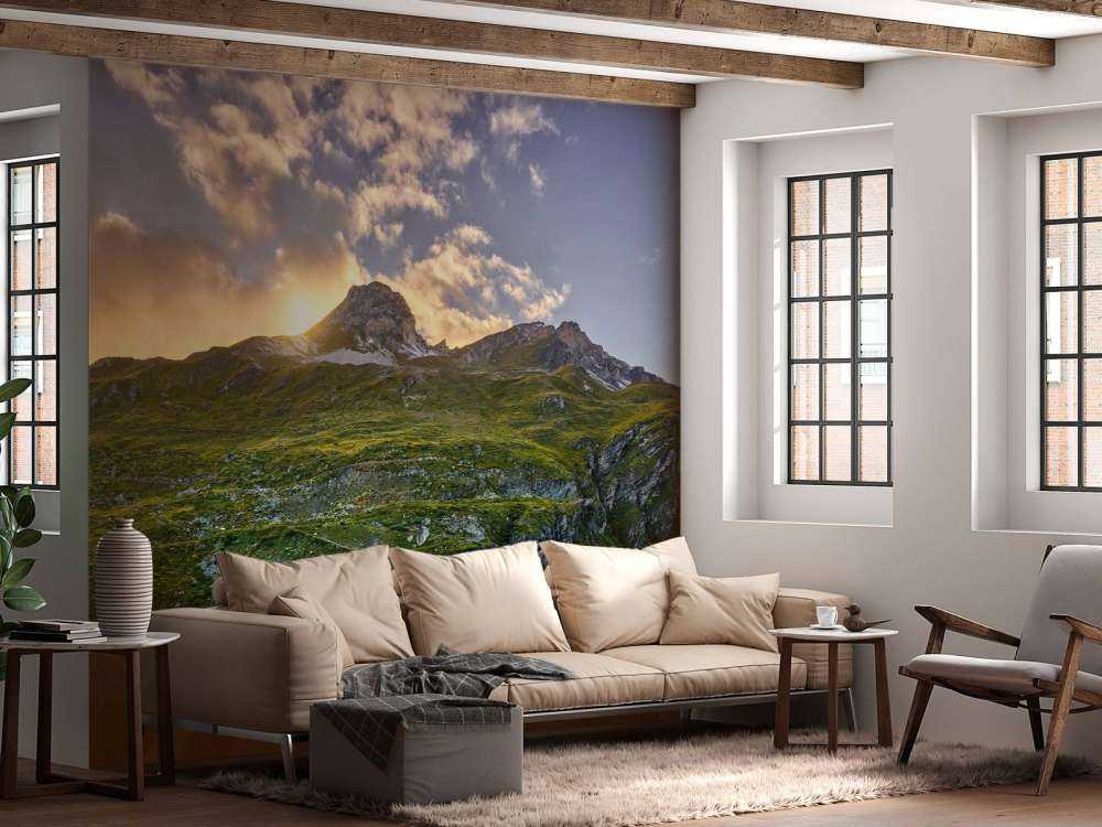 Zachód słońca nad zbiornikiem wodnym