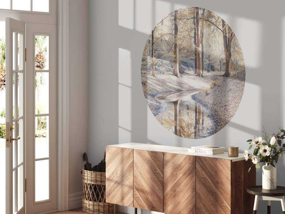 Strumień w lesie - pastel