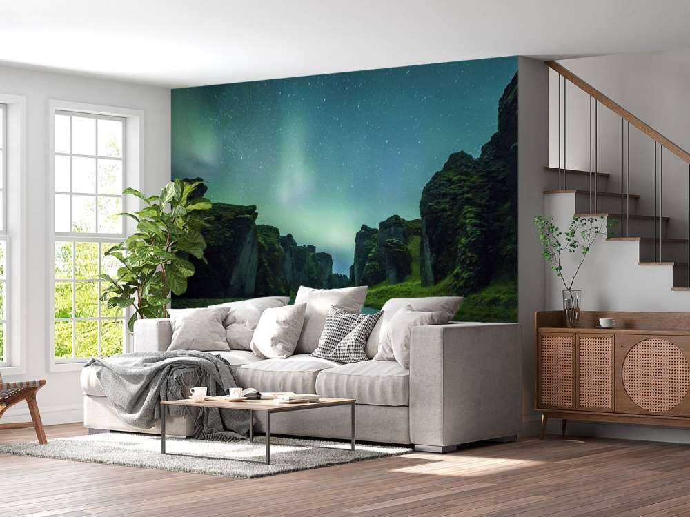 Światła północne nad górami