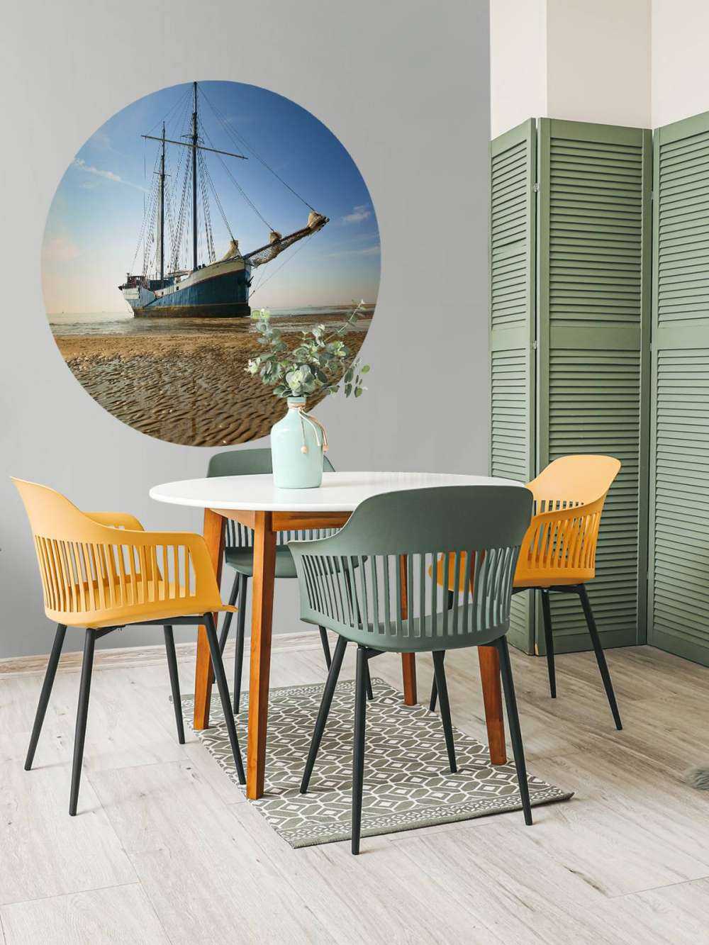 Statek na pływakach błotnych