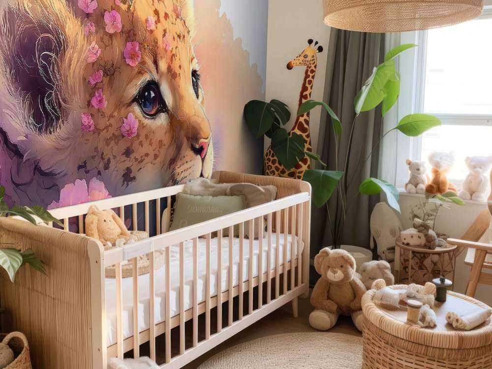 Dromerige szczeniak między kwiatami