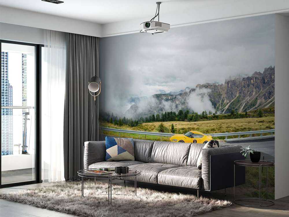 Sportowe samochody w Dolomitach