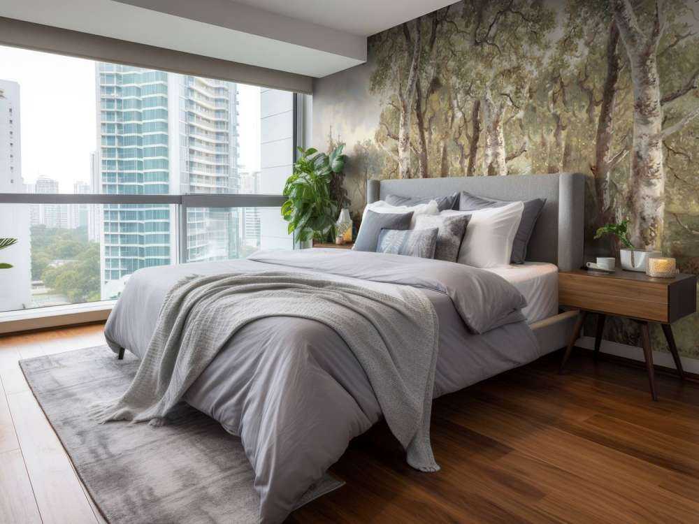 Panorama Kolorowego Krajobrazu Leśnego