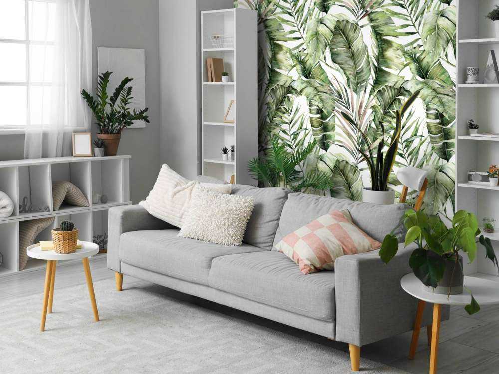 Wzór zielonych liści palmy