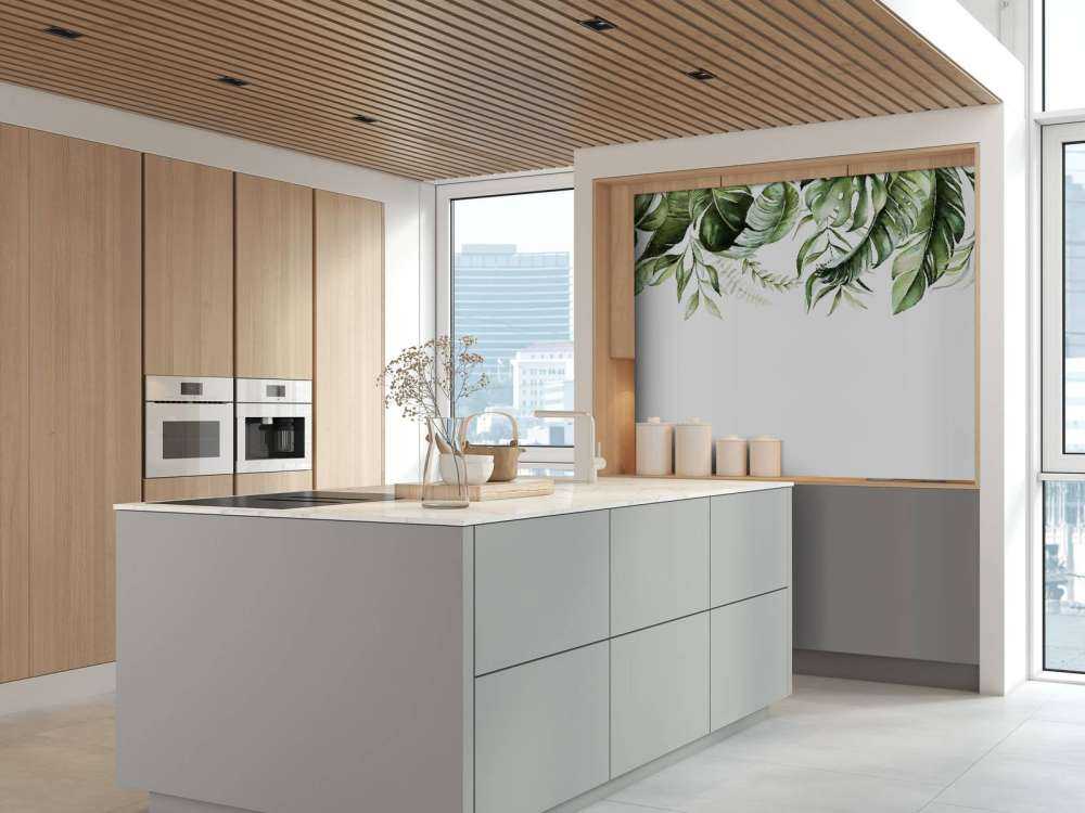 Tropikalne liście akwarelowe