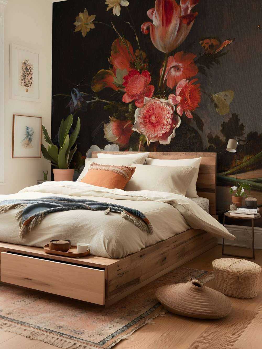 Martwa natura z bukietem w rozwoju