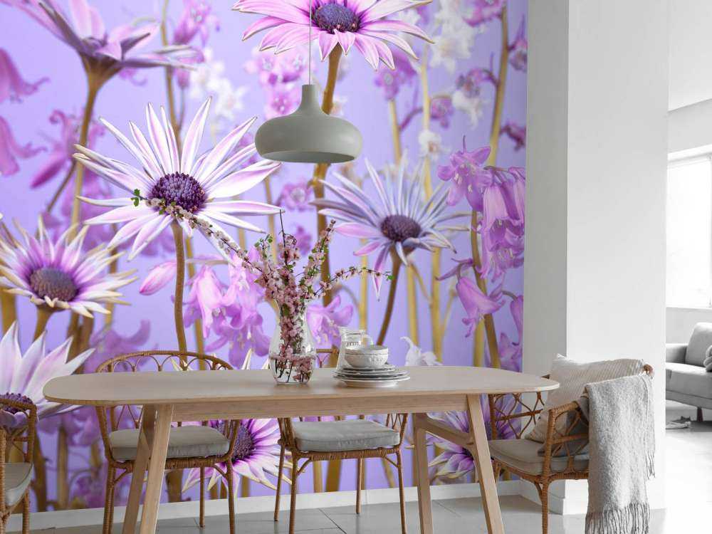 Kolorowe fioletowe kwiaty