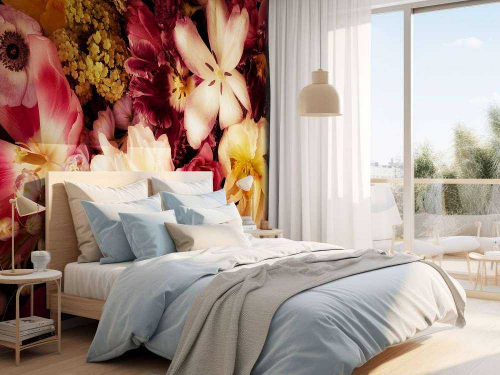 Piękny i kolorowy wianek z kwiatów