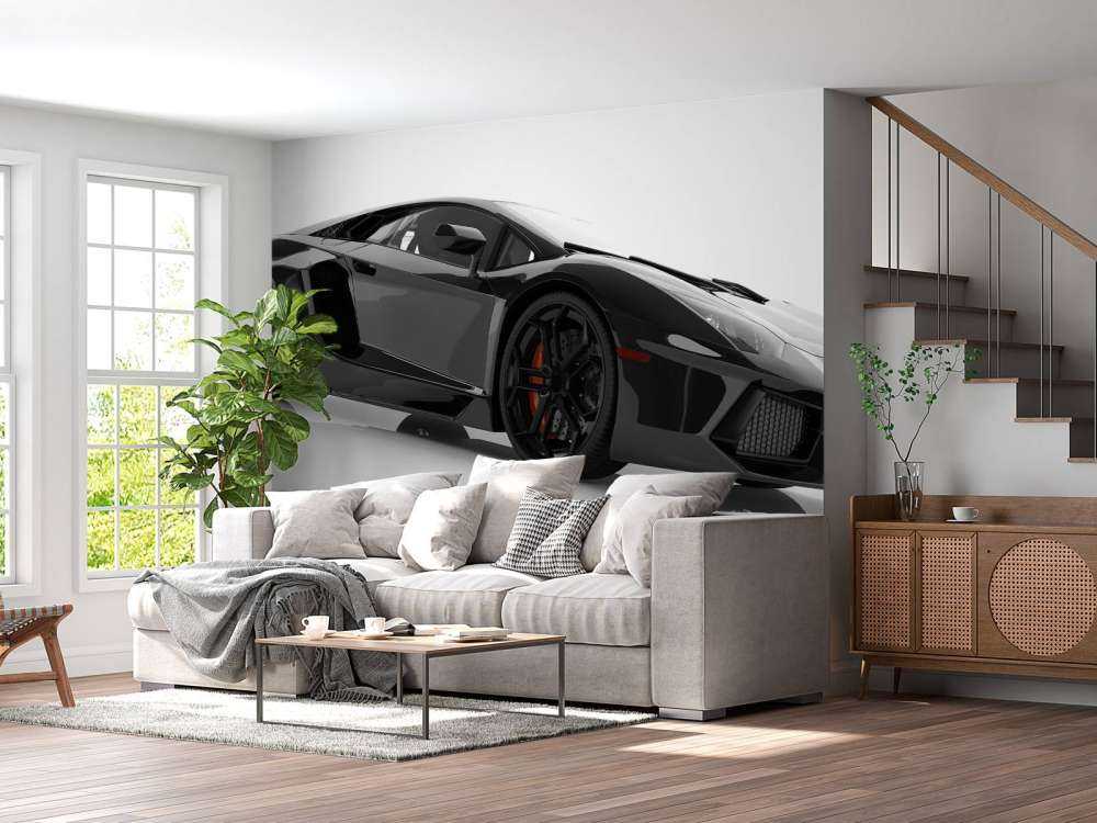 Czarny supersamochód