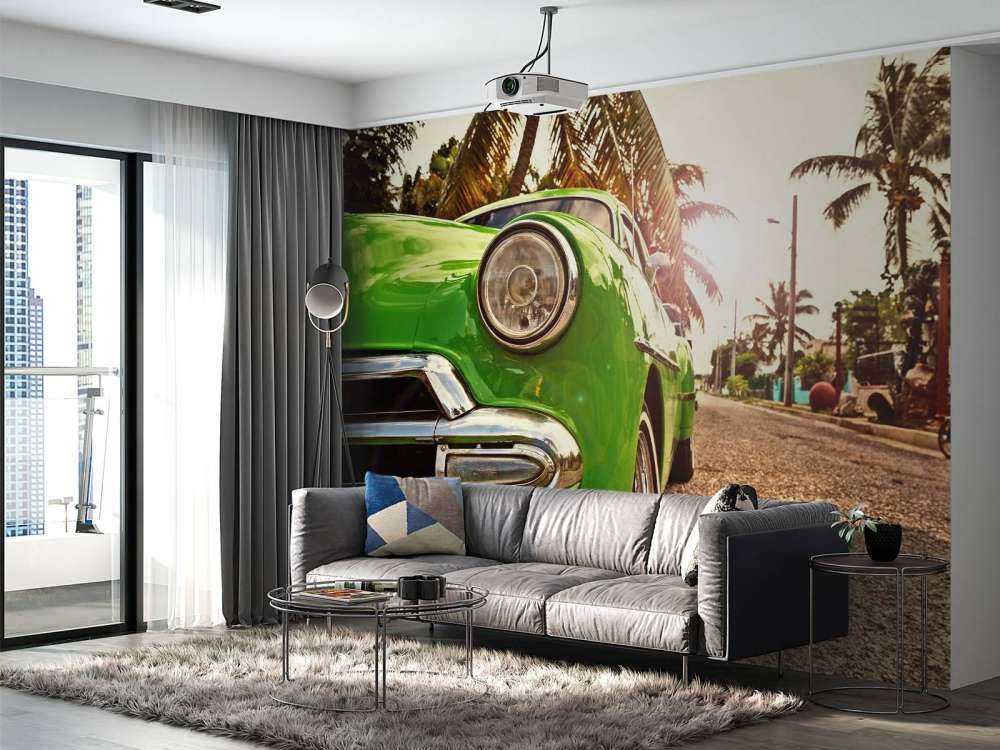 Klasyczny zielony samochód