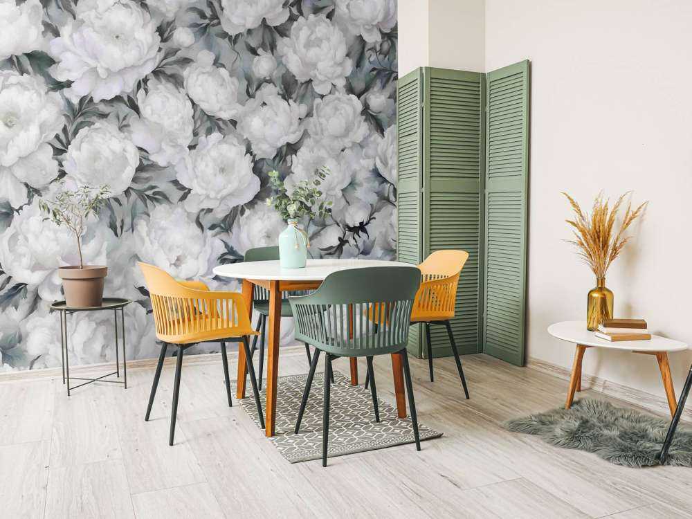 Ściana Peonii Niebieska