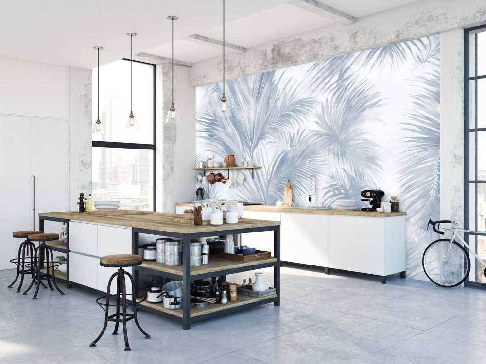 Palm Extravaganza Niebieski