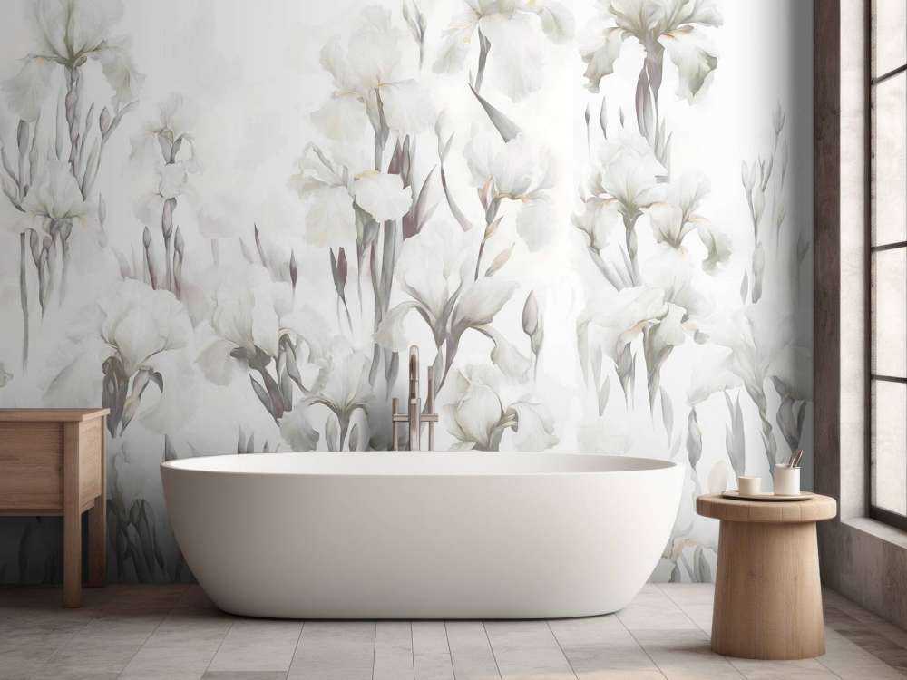 Irysy Tańczą Bezszwowy Beż