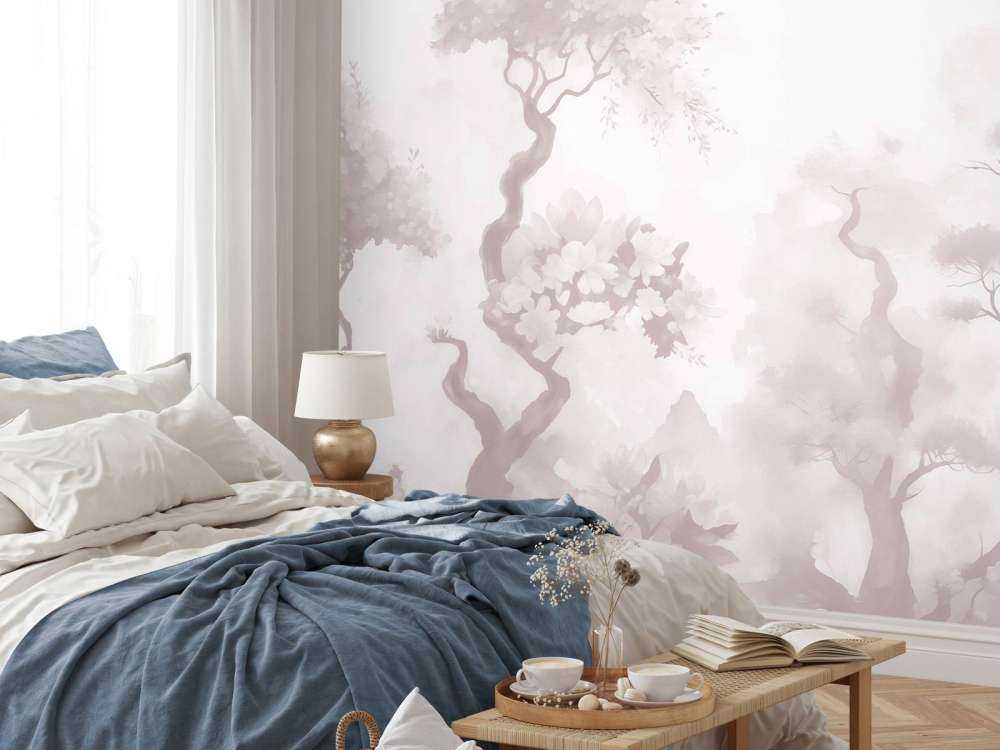 Kwitnące drzewa Niebieskie