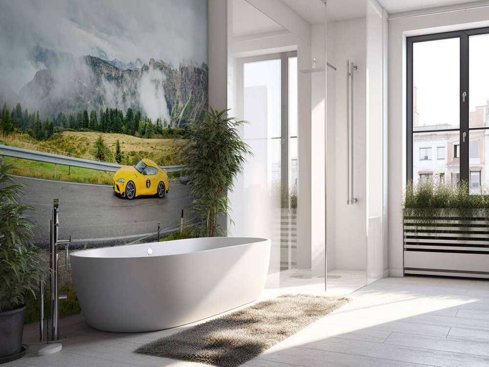 Sportowe samochody w Dolomitach