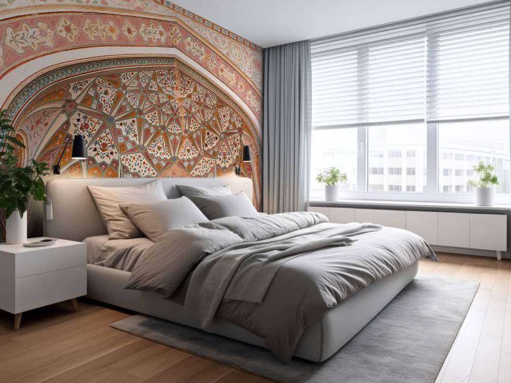 Bogato malowany łuk indiański