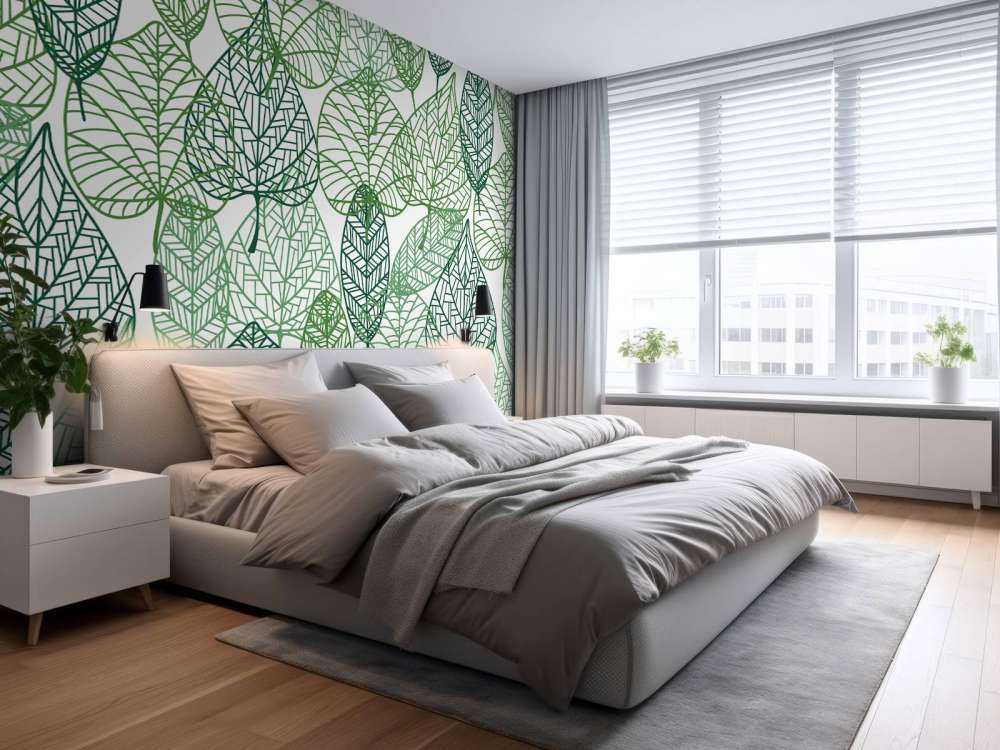 Ażurowe zielone liście