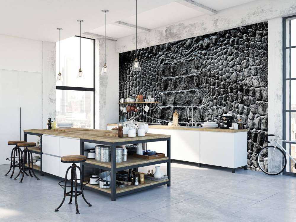 Skóra krokodyla w kolorze czarnym